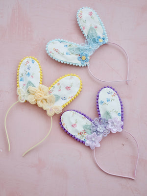 Bunny Ears Floral Headband