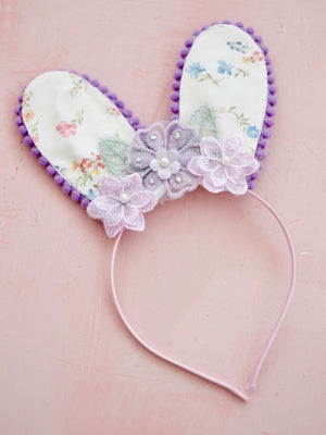 Bunny Ears Floral Headband