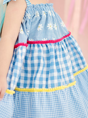 Frida Dress | Blue Gingham