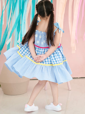 Frida Dress | Blue Gingham