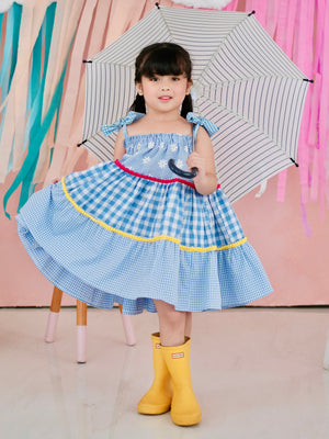 Frida Dress | Blue Gingham