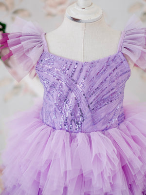 Laurette Tutu Dress in Lilac Ombre