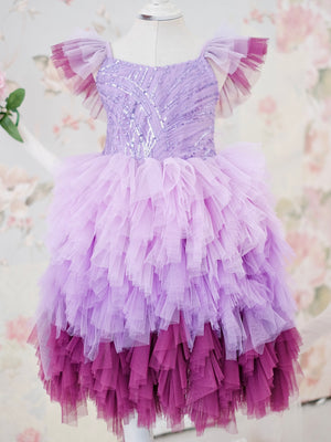 Laurette Tutu Dress in Lilac Ombre