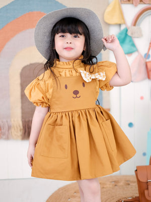 Bear Jumper Dress | Mustard