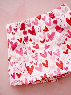 Steffie Skort | Heart Print Jacquard