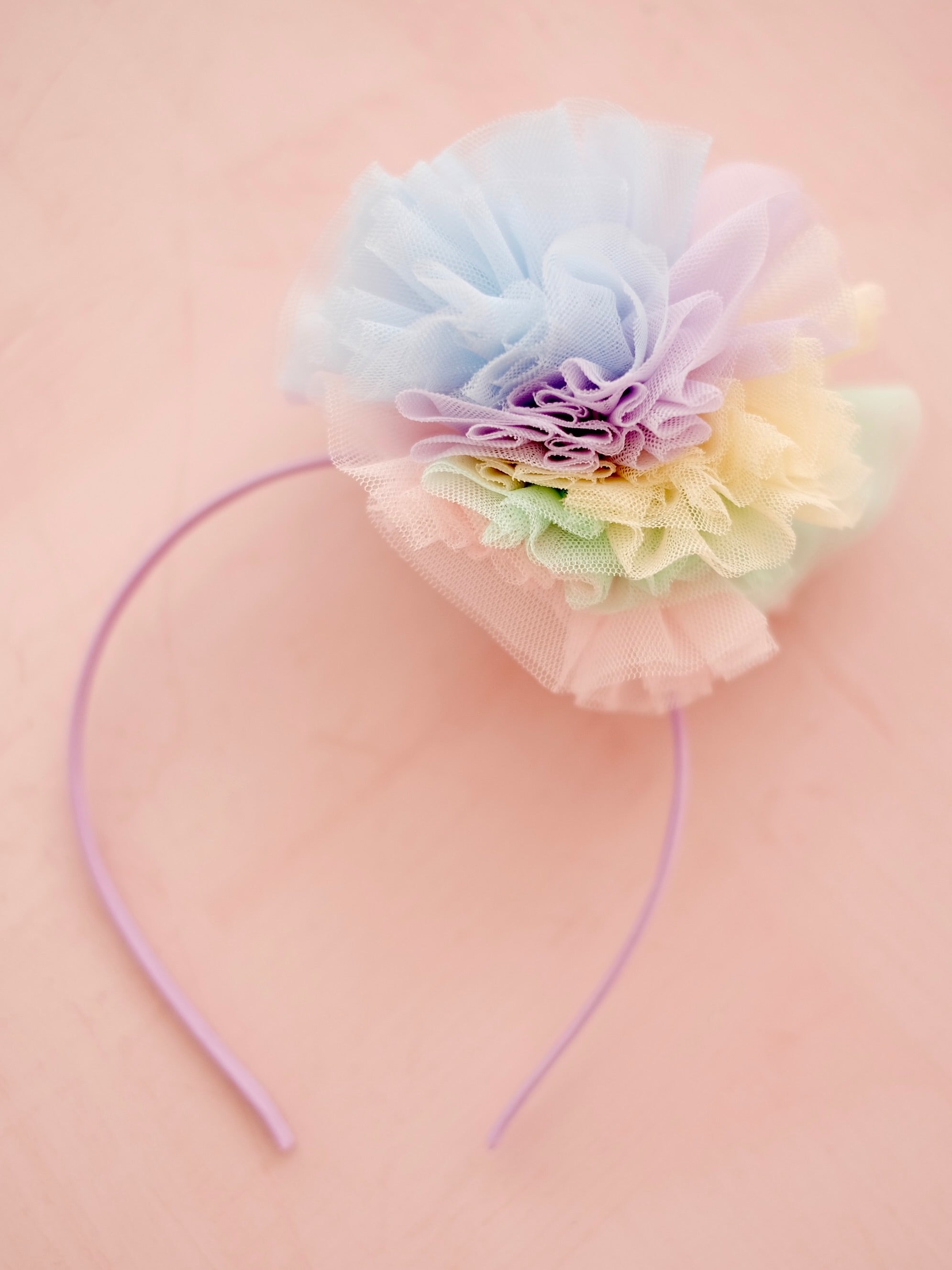 Pom Headband | Rainbow Sorbet