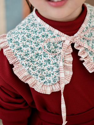 Holly Print Ruffle Collar