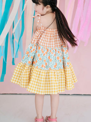 Silva Dress | Gingham and Orange