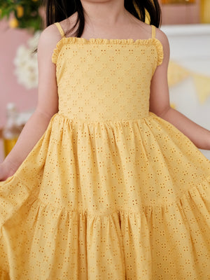 Fernanda Dress | Yellow Broderie