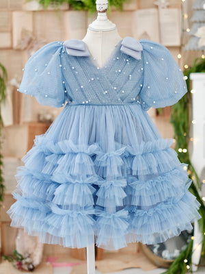 Clara | Tutu Dress in Heather Blue