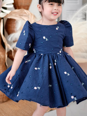 Marcela Dress | Blue Hibiscus