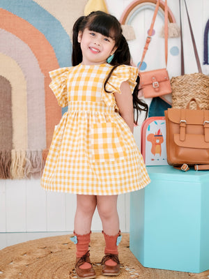 Nellie Dress | Yellow Mix Gingham