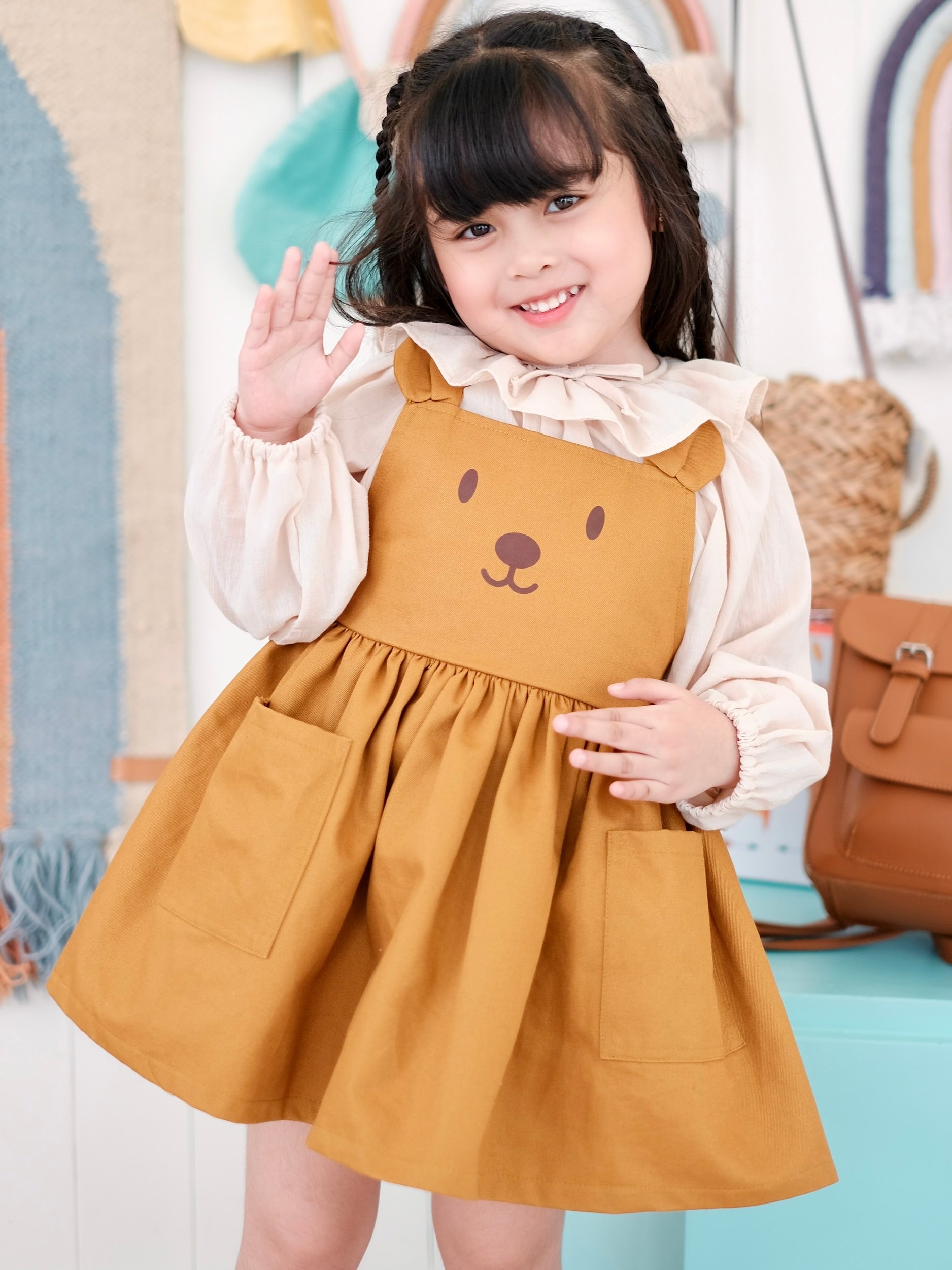 Bear Jumper Dress | Mustard