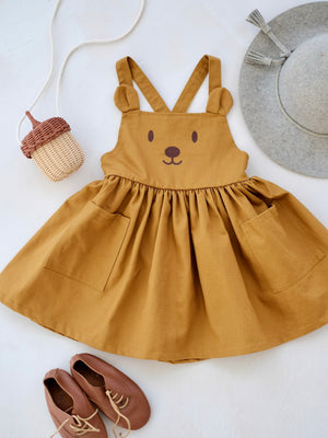 Bear Jumper Dress | Mustard