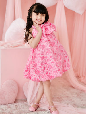 Palma Bubble Dress in Hot Pink