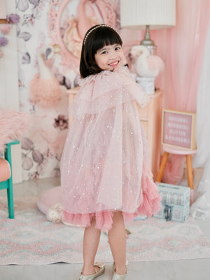 Lilah Sparkle Cape | Blush