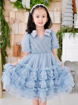 Clara | Tutu Dress in Heather Blue