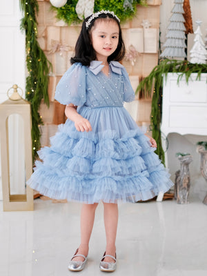 Clara | Tutu Dress in Heather Blue