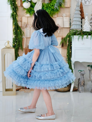 Clara | Tutu Dress in Heather Blue