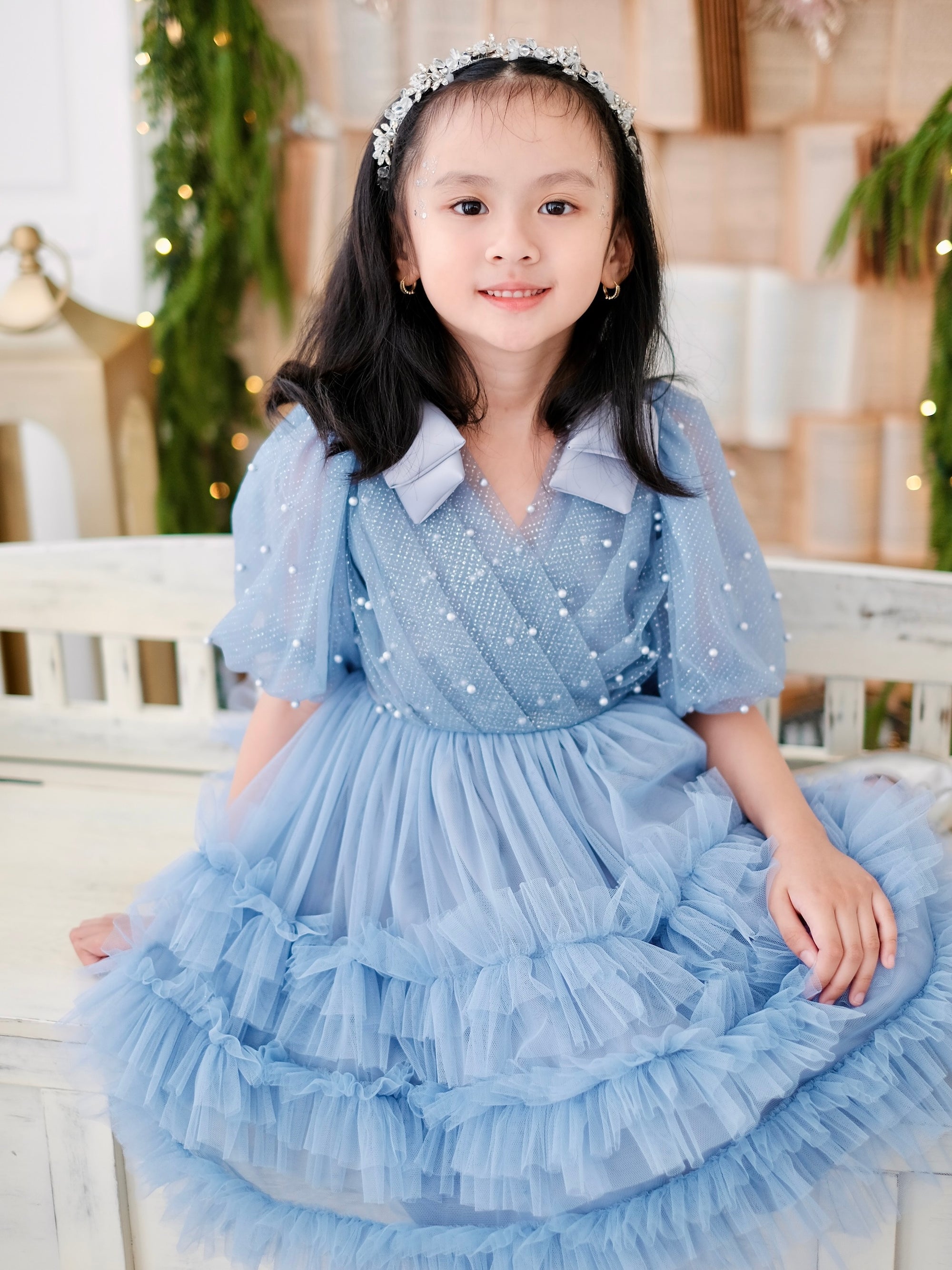 Clara | Tutu Dress in Heather Blue