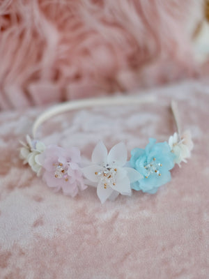 Frosted Floral Headband | Cotton Candy