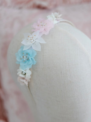 Frosted Floral Headband | Cotton Candy