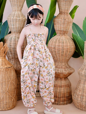 Jacoba Linen Jumpsuit in Blush