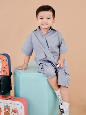 Lohan Set in Dusty Blue | Boys