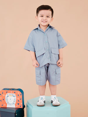 Lohan Set in Dusty Blue | Boys