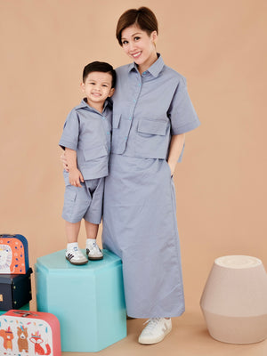 Lohan Set in Dusty Blue | Boys