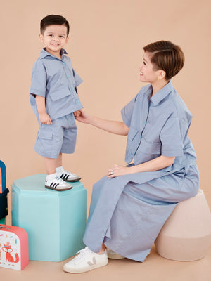 Lohan Set in Dusty Blue | Boys