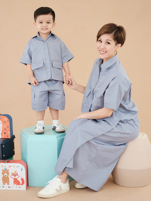 Lohan Set in Dusty Blue | Boys