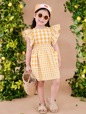 Nellie Dress | Yellow Mix Gingham