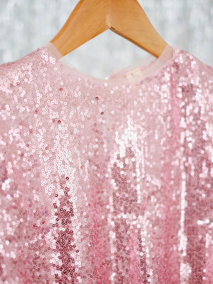 Blair Sparkly Top in Rosé