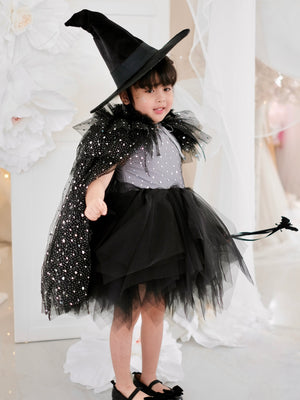 Lilah Sparkle Cape | Black