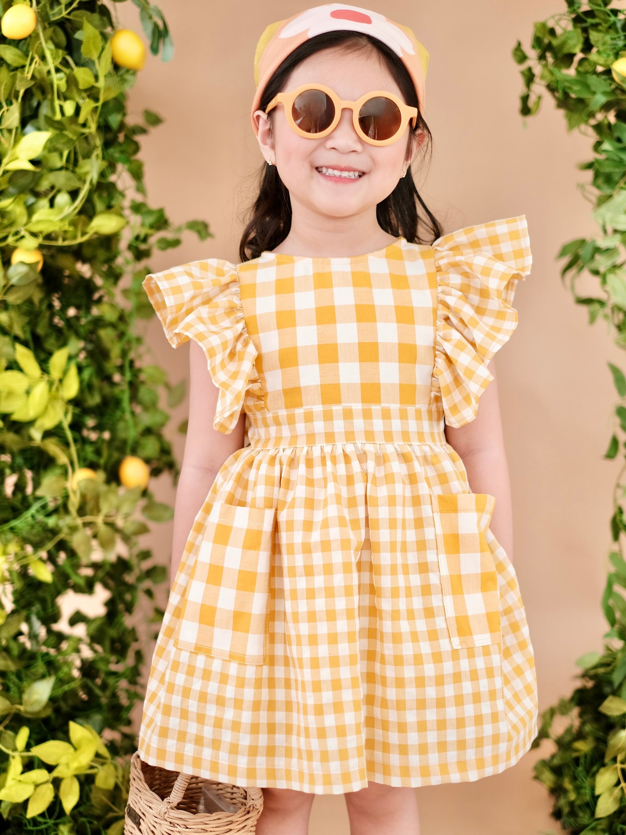 Nellie Dress | Yellow Mix Gingham