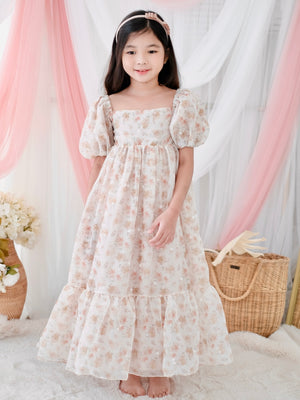 Sevilla Floral Beige Dress