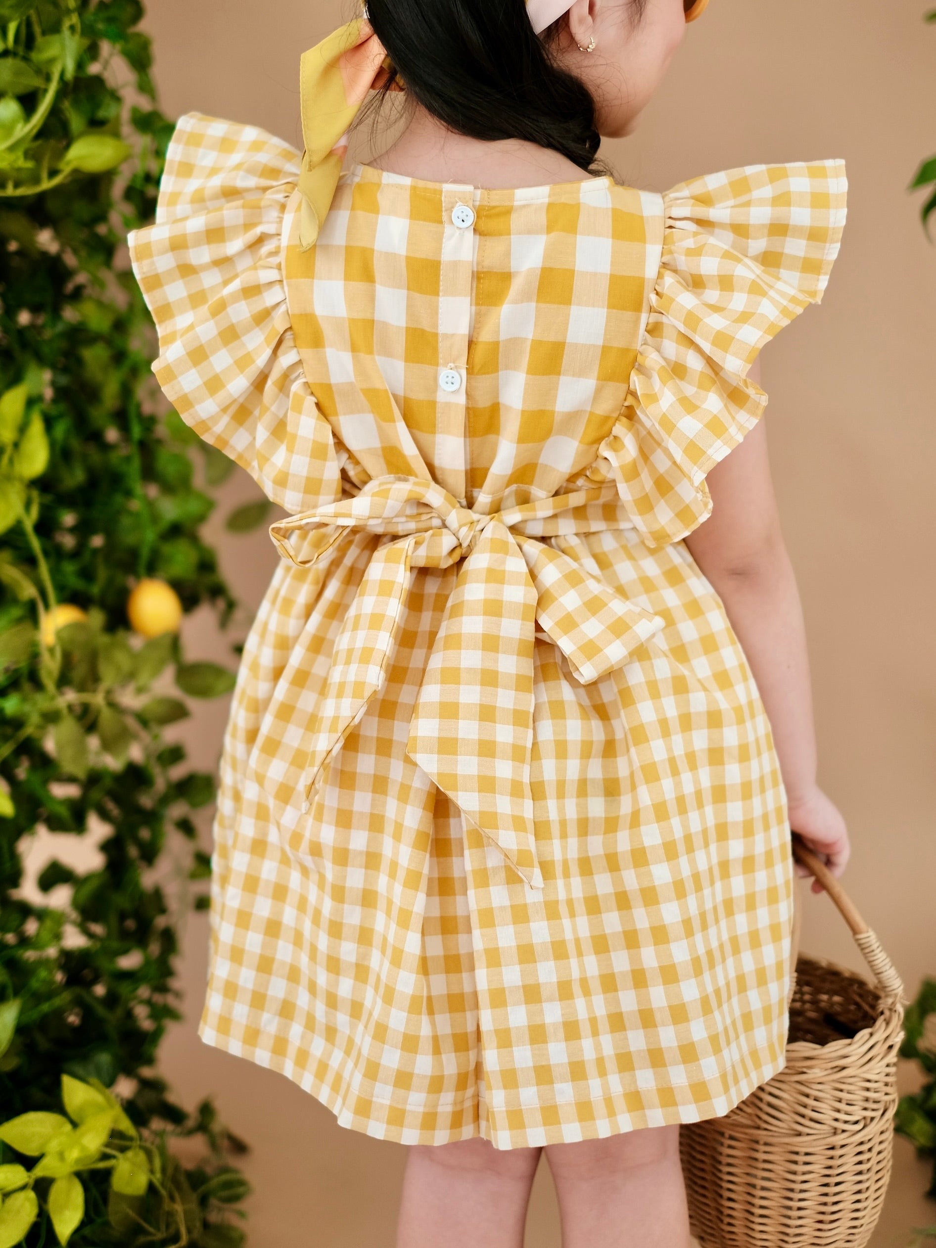 Nellie Dress | Yellow Mix Gingham