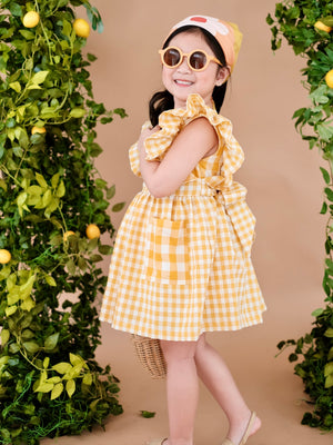 Nellie Dress | Yellow Mix Gingham