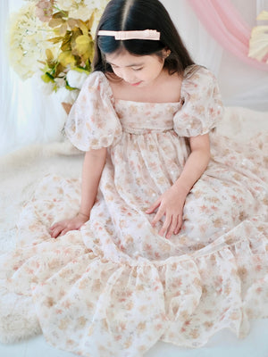 Sevilla Floral Beige Dress