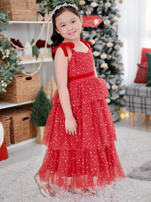 Delphine Sparkle Dress | Set with Velvet Sash