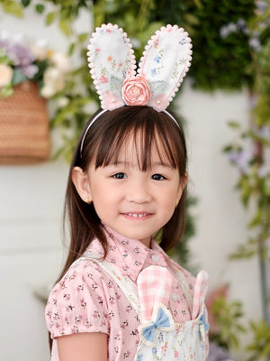 Bunny Ears Floral Headband | Pink