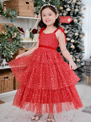 Delphine Sparkle Dress | Set with Velvet Sash