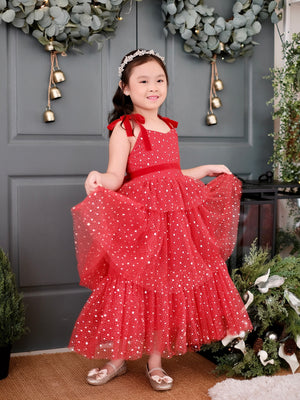 Delphine Sparkle Dress | Set with Velvet Sash