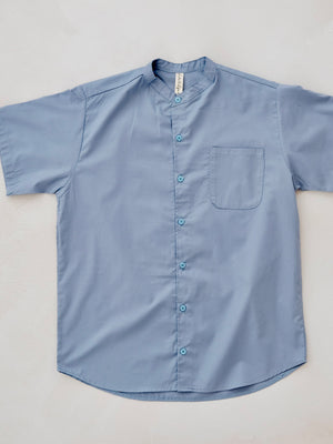 Collarless button-down shirt | Men