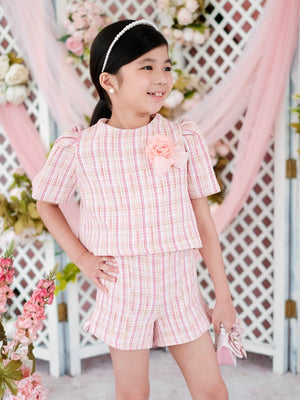 Clio Filipiniana Set | Pink Tweed