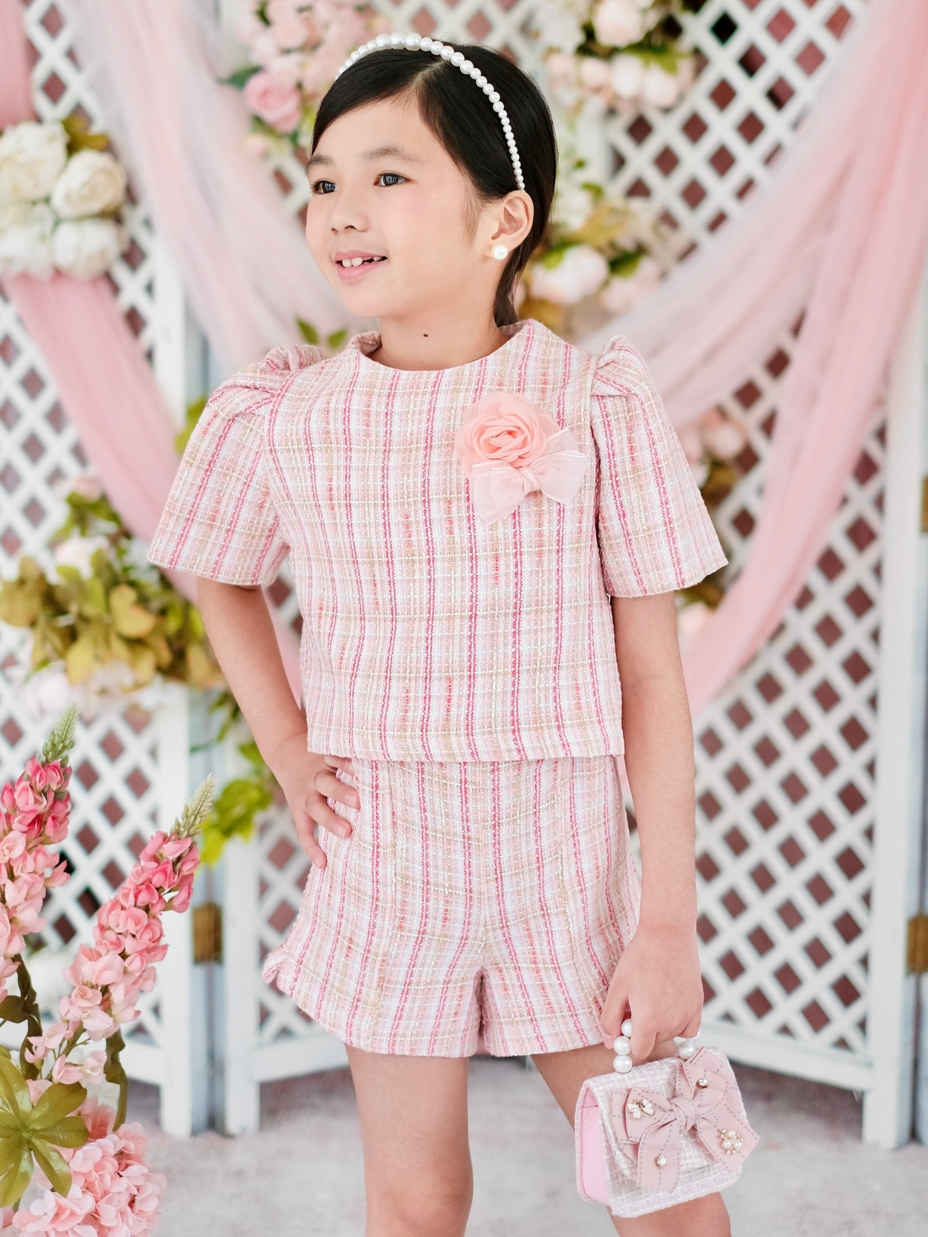 Clio Filipiniana Set | Pink Tweed