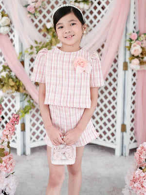 Clio Filipiniana Set | Pink Tweed