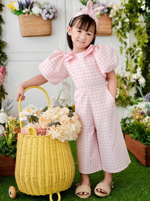 Pascalle Jumpsuit | Gingham Pink