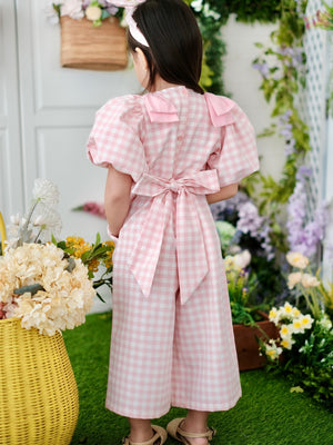 Pascalle Jumpsuit | Gingham Pink